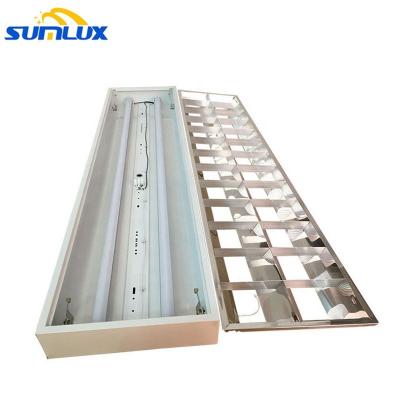 China Modern Antidinic T5/T8 110V~240V LED troffer panel light 600x600mm 3 bulbs 4 bulbs 54W 72W 6000K fluorescent light fixture for sale