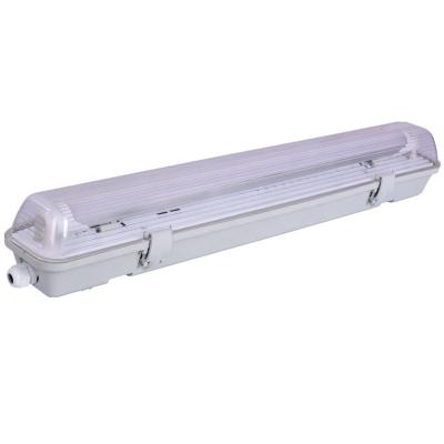 China Warehouse Lamp Anti-Corrosion Waterproof Body 2x18w 2x36w T8 IP65 IP65 ABS+PC Rubber Sealed Plastic Light Fixture for sale