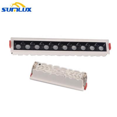 China Modern high sells 5W 10W 20W led linear light Square Trimless smd ceiling recessed anti-glare linear grille grill light for sale