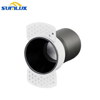 China Modern luxury aluminum anti-glare anti-glare deep anti-glare projector BRITE aluminum dimming borderless practical spotlight for sale