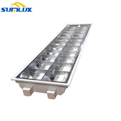 China Minimalist High Transmittance T5/T8 Ceiling Recessed 600x600mm 3x9w 4x9w 3000k 4000k Fluorescent Opal Diffuser Light Fixture for sale