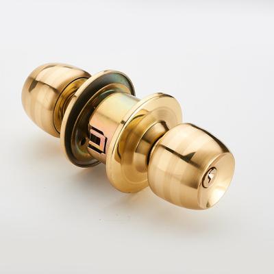 China Bedroom and bathroom(Wooden doors) Cerraduras de Pomo Stainless Steel Alta Borde Cylindrical knob interior doorknobs handle door lock for sale