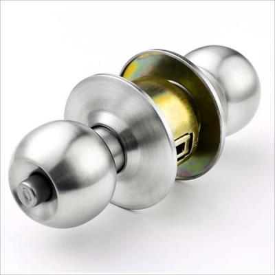 China Bedroom and bathroom(Wooden doors) Zinc Alloy High Quality Cylindrical  Round door knob lock knob handle bathroom door handle knobs for sale