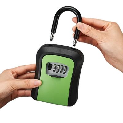 China Waterproof key box aluminum alloy password metal key lock box wall mounted combination lock key storage box for sale