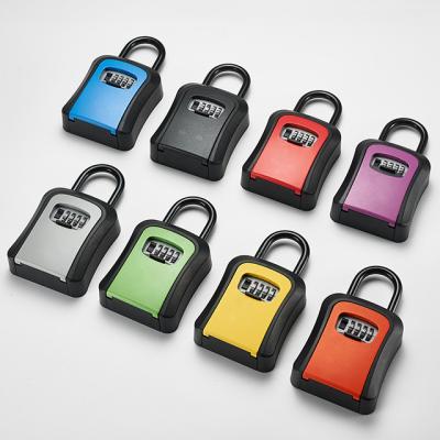 China Waterproof Key Lock Box Combination Lockbox Code House Key Storage Lock Box for sale