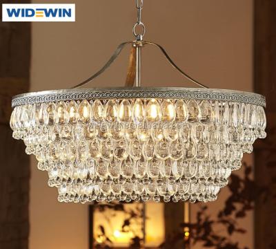 China Luxury Hotel Crystal Glass Chandelier Lighting Hanging Crystal Chandelier Modern Hotel for sale