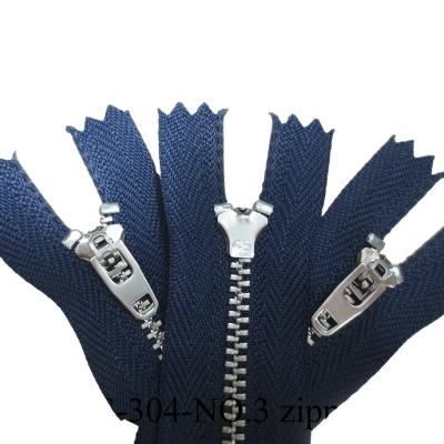 China Wholesale 3# SS-304 High Quality Close End Metal Half Close End Automatic Copper Zipper Auto Lock Half for sale