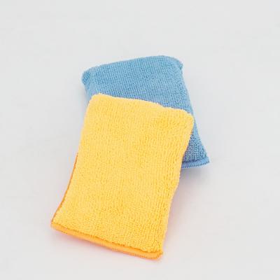 China Viable Wholesale Cheap And Durable Terry Cleaning Microfiber Sponge Cloth for sale