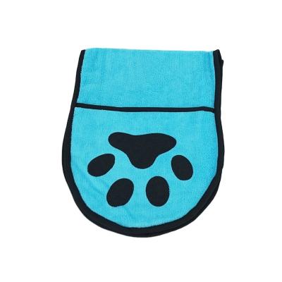 China Hot-selling durable dog pet grooming product microfiber personalized quick-drying water-absorbent towel for sale