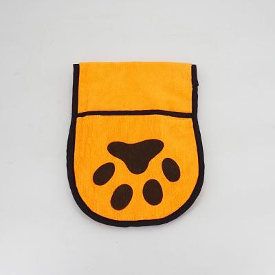 China 2021 Profession Viable Design New Design Pet Meat Pad Printed Orange Hotsale Products Quick Dry Microfiber Pet Towel for sale