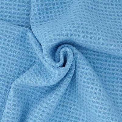 China Honey Comb Glass Sustainable Factory Customized Blue Microfiber Cleaning Cloth Car Towel for sale