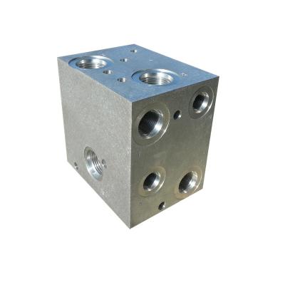 China Hydraulic Device Custom CNC Milled 6061 Aluminum Manifold Block For Hydraulic Equipment for sale