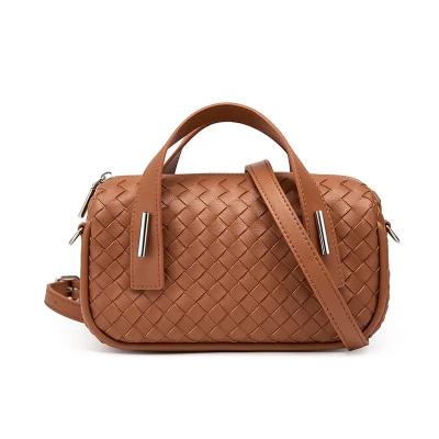 China 2023 PU fashion luxury woven women's handbag single pillow bag can be single shoulder cross - body bag for women for sale