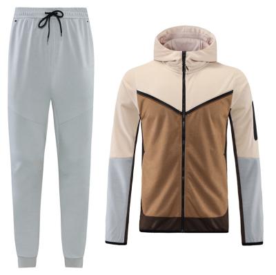 China Custom Made Good Quality Mens Soccer Tracksuit Sets Stay Warm Comfortable Soccer Jacket ARS UNI Madrid White Full Zip Hoodies For Man for sale