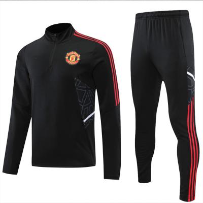 China Best Selling Sets 22/23 MANCHESTER-U High Quality Comfortable Half Zipper Men's Training Long Sleeve Soccer Tracksuit Training Suit for sale