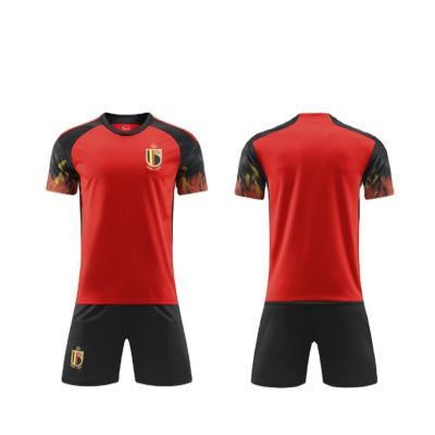 China HOT SELLING Soccer Jersey Sets WorldCup Nation Team Set Quick Dry Comfortable Belgium Home Football Uniforms For Men&Kid for sale