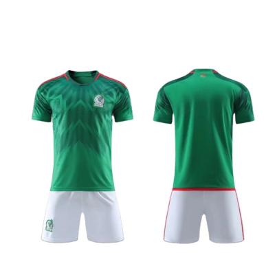 China Hot Selling Soccer Jersey Sets WorldCup Nation Team Soccer Jersey Sets Quick Dry Comfortable Mexico Soccer Uniforms For Men&Kid for sale