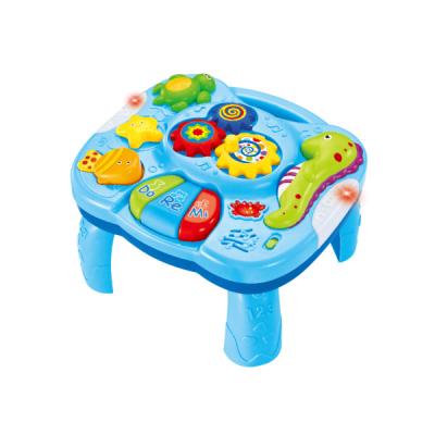 China Multifunctional Eco-friendly PP Plastic Activity Kids Learning Table Baby Desk With Light for sale