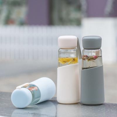 China New Agriculture Web Celebrity Sports Water Sports Glass Cup Portable Leak-proof Glass Water Bottle for sale