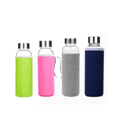 China New Coastal Style High Cup Large Capacity Borosilicate Glass Leakproof Transparent Water Bottle With Customized Logo for sale