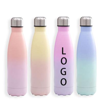 China Food Grade PORTABLE Double Wall Vacuum Flask Insulated Stainless Steel Cola Shaped Thermos Water Bottle for sale