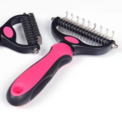 China Wholesale Viable Supply Grooming Factory Handle Massage Comb Non-slip Cat Brush Pet Hair for sale