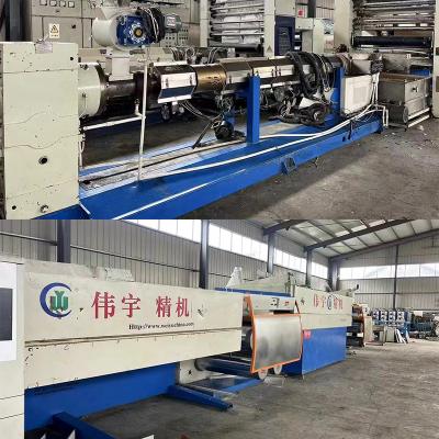 China 250 m/min 1.3 M tweedehands PP-band Flat Yarn Extrusion Machine Flat Film Stretching Line Te koop