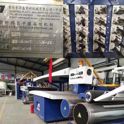 China 1.3M 90KW Second Hand Kunststoffziehmaschine PP Polypropylen Flachgarn Tape Extrusionslinie zu verkaufen