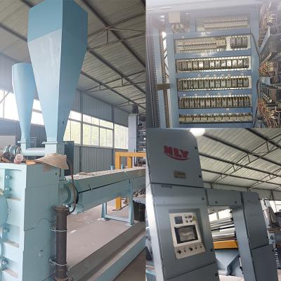 China Second Hand PP Woven Bag Machine Flat Yarn Extruder Machine With Pin Roller Fibrillator for sale