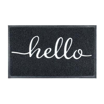 China Durable Outdoor Indoor Non-Slip Washable Black Door Mat Custom Mat Rugs and Covers for Entrance Doormat for sale