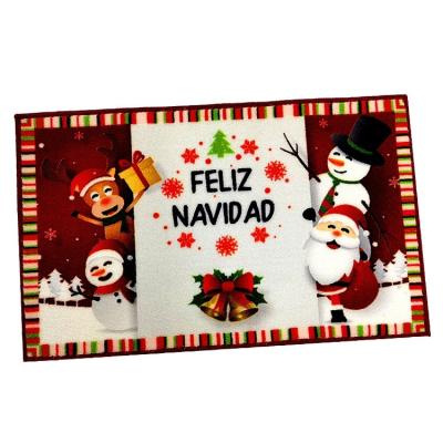 China Home Home Mat Adult Polyester Soft Printed Winter Mat Christmas Decor Washable Red Snowflakes Non-Slip Area Rugs Machine Made for sale