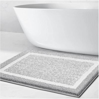 China Amezon Microfiber Polyester Shaggy Rug Non Slip Bath Mat Anti Slip Bathtub Mat Machine Washable Hot Selling Covers for sale