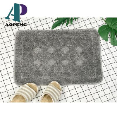 China Washable Microfiber Tufted TPR Blanket Super Soft Anti Slip Backing Bathroom Rug Customized Door Mat For Home Absorbent Carpet for sale