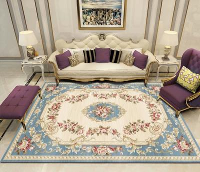 China Modern Luxury Bedroom Floral Print Area Rug Cozy 3d Carpet For Living Room for sale