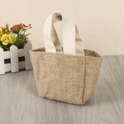 China Reusable Eco-Friendly Lamination Canvas Inner Cartoon Beach Jute Shopping Tote Printed Shopping Bag Jute Shopping Bag for sale