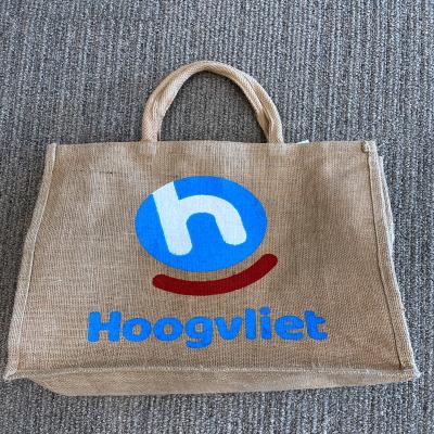 China Wholesale Promotional Reusable Eco Friendly Printed Custom Reusable Hemp Jute Tote Bags Jute Beach Bag for sale