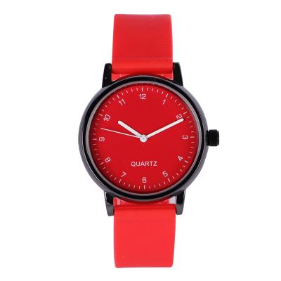 China Small Multi Colored Three Needle Silicon Band Nice Sports Watch Red Green Blue Comfortable Wearing Watch for sale