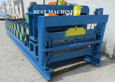 China Roof Tile Roll Forming Machine Double Deck Various Profile Corrugated and Glazed for sale