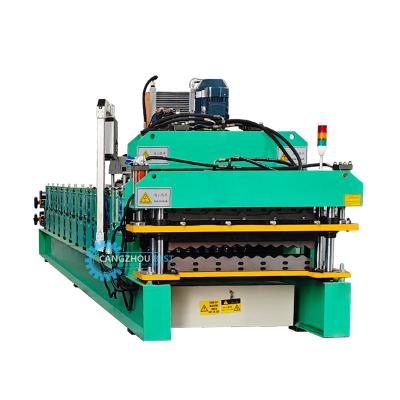 China Color Steel Profile Hydraulic Double Layer Sheet Metal Roofing Machine PLC Control for sale