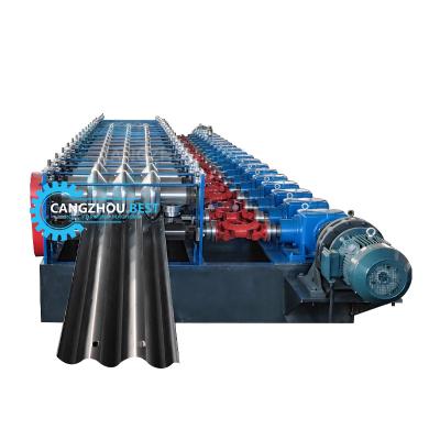 China Stahldicke 4 mm Eisen Schnellwechsel 2&3 Wellen Crash Barrier Roll Forming Machine zu verkaufen