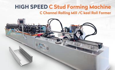 China High-Speed Stud And Track Roll Forming Machine met 12-14m/min vormsnelheid Te koop