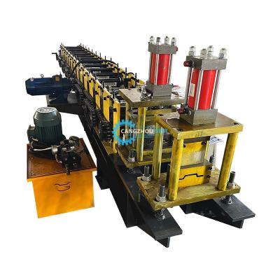 China PLC Control Hydraulic Mold Cutting T Profile V Shape Fence Steel Making Roll Forming Machine for sale