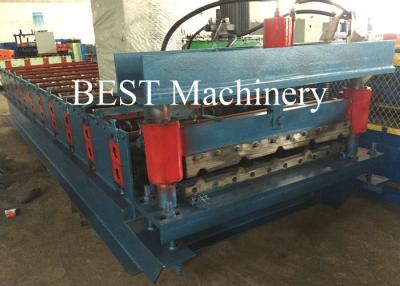 China Color PPGI Trapezodial Steel Roof Roll Forming Machine Building , Roofing Roll Formers for sale