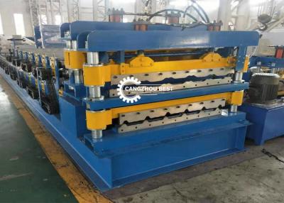 China Steel Profile Double Layer Roll Forming Machine Roofing Tiles IBR Corrugated Sheets Making for sale