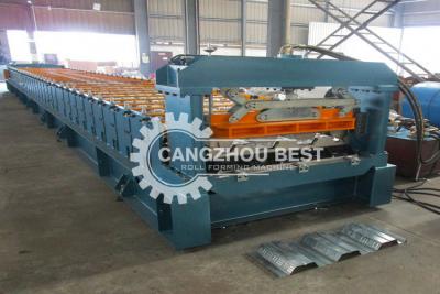 China Automatic Industrial Steel Floor Deck Bending Machine With Hydraulic Cutter for sale