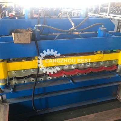 Chine petit pain à entraînement ondulé de tuile de toit 5KW de 0.3mm formant la machine à vendre