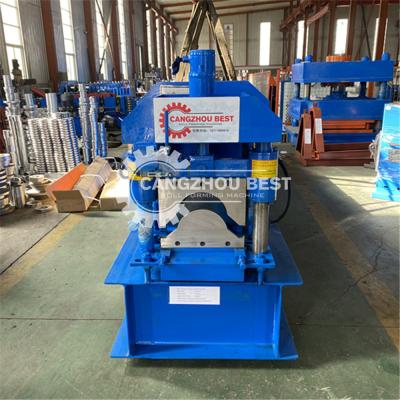 China 280mm Chain Driven 3kw Ridge Cap Roll Forming Machine for sale