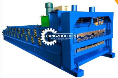 China Glazed Metal Tile GI Roofing Sheet Roll Forming Machine 20m/Min for sale