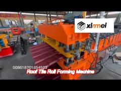 hydraulic cutting 5.5kw power color steel profile russia tile roll forming machine