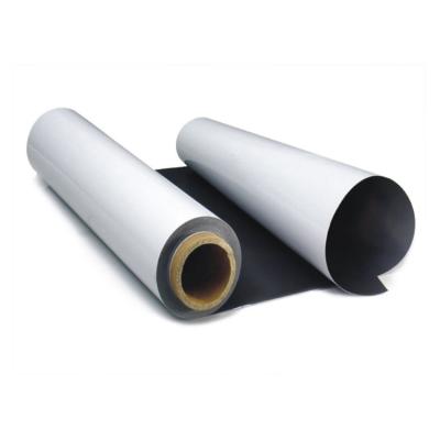 China Industrial White Vinyl Rolls Magnet Printing Uniform Magnetization Permanent Rubber Magnet for sale